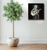 Close-up of Peony Paradise canvas showing vibrant peony details.