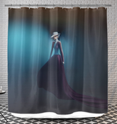 Coastal Serenity Curtain Hanging in Room