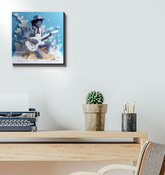 Cosmic Kaleidoscope Canvas displaying vibrant abstract patterns.