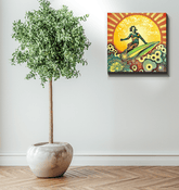 Surfing 1 14 Wrapped Canvas - Beyond T-shirts