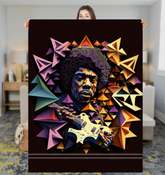 Electro Pop Sherpa Blanket