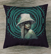 Urban Zen Eco Style Outdoor Pillow on a modern patio sofa.