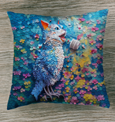 Outdoor pillow with Whispering Willow Wisps design.