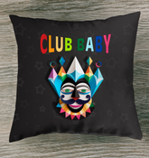 Dragon's Lair Fantasy Outdoor Pillow on patio chair