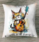 Radiant Rockstar's Rhythmic Reverie Indoor Pillow