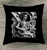 Saxophone Serenity Outdoor Pillow