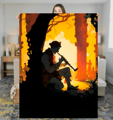 Music Oasis Sherpa Blanket - Beyond T-shirts