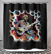 Jazz Silhouette Shower Curtain