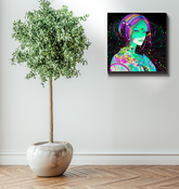 Tranquil morning glory flowers in a meadow canvas art.