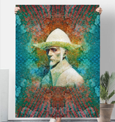 Celestial Coziness Sherpa Blanket with Starry Design