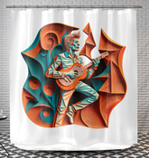 Keyboard Kaleidoscope Shower Curtain