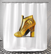 SleekGlide Futuristic Shoe Shower Curtain - Beyond T-shirts