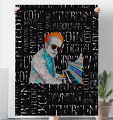 Person Wrapped in Blossom Bliss Sherpa Blanket Enjoying a Cozy Evening