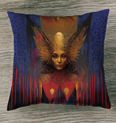 Vibrant geometric pattern outdoor pillow