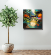 Snowy Peaks Landscape Wrapped Canvas