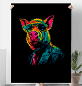 Curious Piglet Sherpa Blanket - Beyond T-shirts