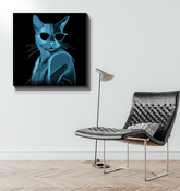 Mystical Cat Encounter Canvas Art - Beyond T-shirts