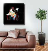 Close-up of Marigold Meadows wrapped canvas art