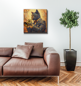 Cat's Whimsical Dreams Wrapped Canvas