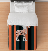 Elegant Dog Portraits Duvet Cover