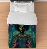 Geometric Elegance twin-sized comforter with modern design