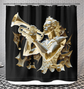 Harmonic Horizon Shower Curtain