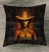 Nature-inspired design on outdoor pillow for garden decor