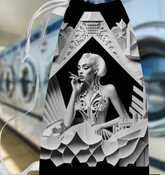 Punk-inspired laundry bag featuring bold 'Punk's Not Dead' graphics.