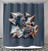 Blues Beat Shower Curtain