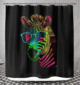 Zebra Harmony Abstract Shower Curtains - Beyond T-shirts