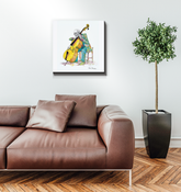 Detailed honeysuckle art on canvas, great for gifting.