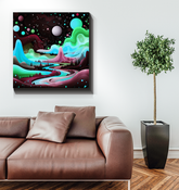 Serene Snowcaps Winter Landscape Canvas