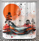 Vibrant Valley Views Landscape Shower Curtain