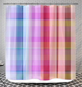 Transform your bathroom into a vibrant waterfall of colors with the Rainbow Cascade Shower Curtain.