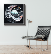 Wrapped canvas depicting contrast between gloom and glow.