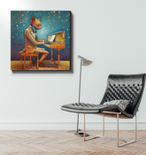 Cat's Elegance Wrapped Canvas