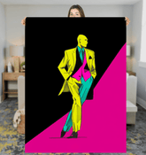 Contemporary Geometric Fusion Sherpa Blanket - Beyond T-shirts