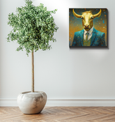 Deer's Serene Woodland Wrapped Canvas