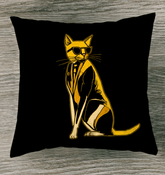 Curious Cat Outdoor Pillow - Beyond T-shirts