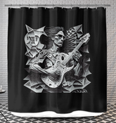 Vibrant Music Shower Curtain