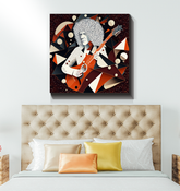 Keyboard Kaleidoscope Wrapped Canvas