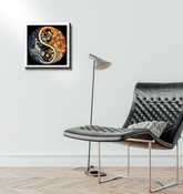 Wrapped canvas of a serene meadow with vibrant melodies.