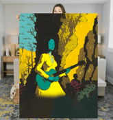 NS-873 Sherpa Blanket on a cozy living room sofa