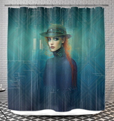 Luxurious Art Deco Glamour Shower Curtain featuring a stylish, sophisticated design