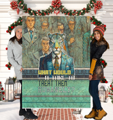 Barista Tiger Sherpa Blanket - Tiger with Coffee Cup Design.