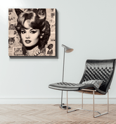 Ethereal Harmonies Wrapped Canvas Musical Echoes - Beyond T-shirts