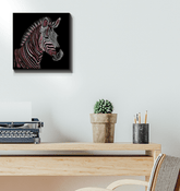 Majestic Zebra Run Canvas - Beyond T-shirts