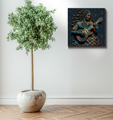 Melodic Metropolis Wrapped Canvas