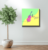 Violin Line Art 1 Wrapped Canvas - Beyond T-shirts