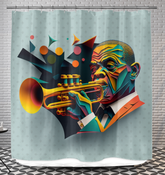 Motif Mosaic Shower Curtain